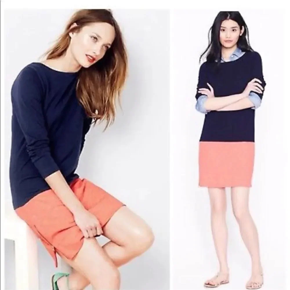 J. Crew Maritime Cotton Color Block Dress XS